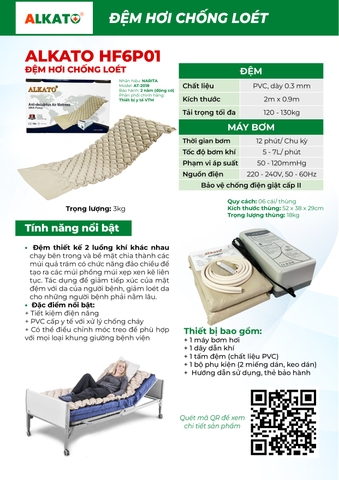 Đệm Hơi Chống Loét ALKATO Nhật Bản HF6P01