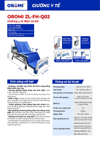 ZL-FH-Q02 - Giường Y Tế Điện Có Bô