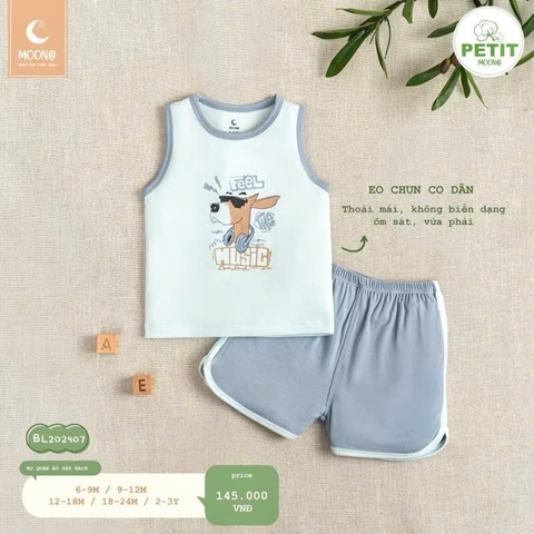 Bộ xát nách Moon BL02  (6m-4y)