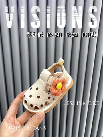 dép tập đi bé gái hoa cam