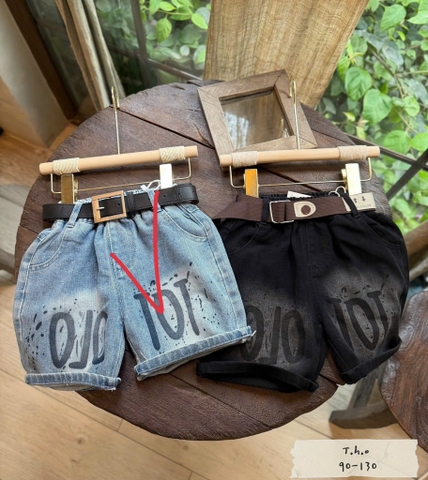 Quần sooc jean mềm bé trai các mẫu (xanh, đen, 90-130)