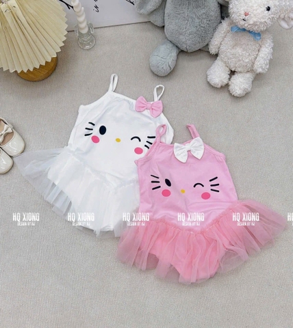 váy bơi 2dây hồng mèo (12-20kg)