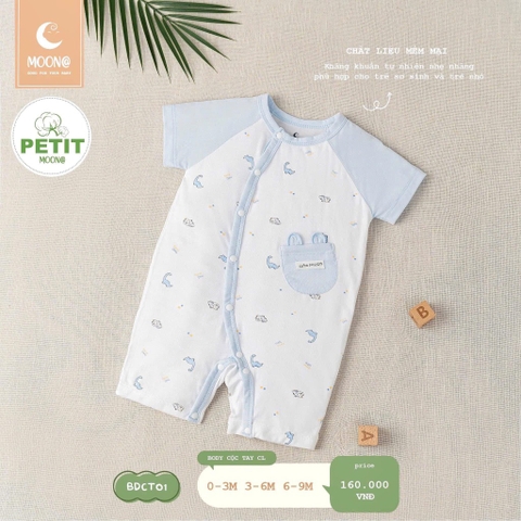 Body cộc  sơ sinh Moon túi ngực