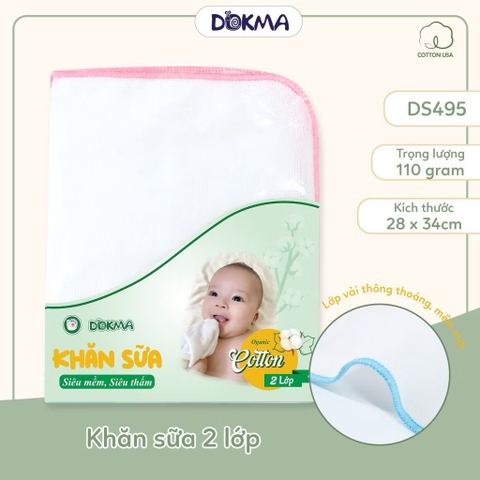 Khăn sữa 2 lớp Dokma (set 10)