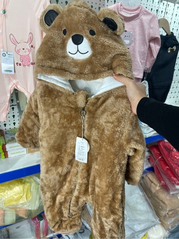 Bộ body gấu kéo khóa