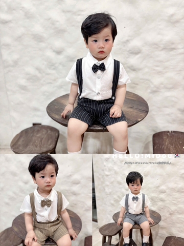 set công tử bé trai đen ,ghi ( 8-16kg)