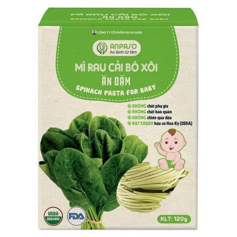 Mì ăn dặm Cải bó xôi Apaso 120g