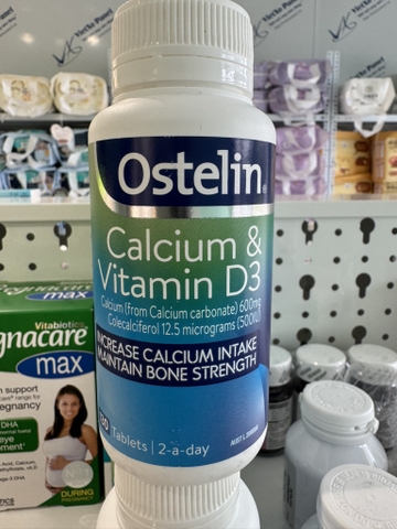 Canxi bầu Ostelin Calcium&vitamin D3 130v