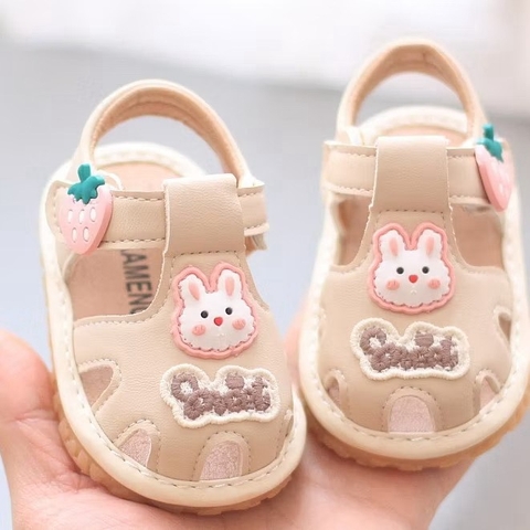 Dép tập đi bé gái thỏ dâu (be 16-20)