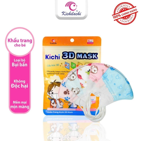 Khẩu trang 3D Kichi (túi 5)