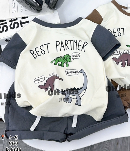Bộ khủng long Best partner xám (1-5)
