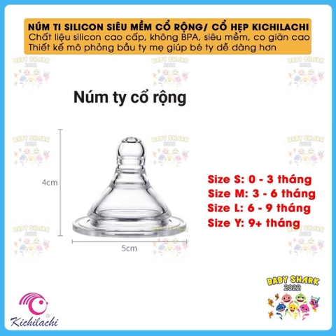 Núm ti cổ rộng Kichi ( s, m, l, Y )