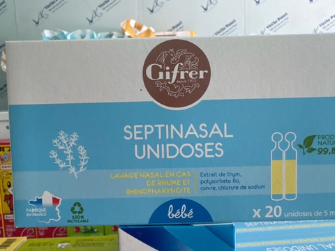 Nước muối kháng viêm Gifrer septinasal unidoses xanh