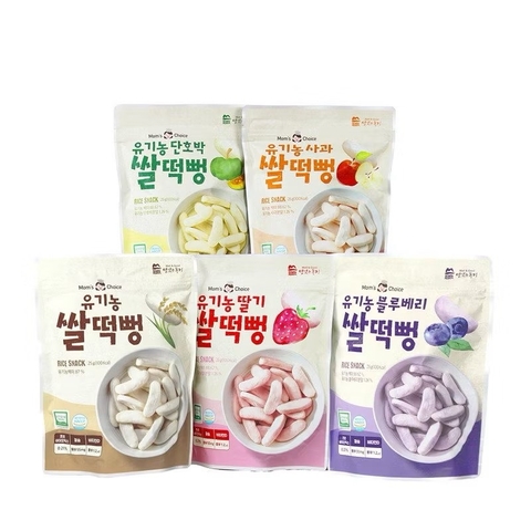 Bánh gạo ăn dặm thanh dẹt Mom's choice ( bí đỏ, dâu, táo, việt quất, truyền thống)