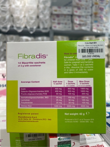 Fibradis - Giảm tình trạng táo bón, tiêu hóa khỏe mạnh