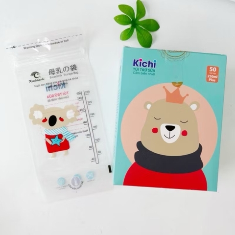 Túi trữ sữa cảm biến nhiệt 250ml Kichi (50 cái)