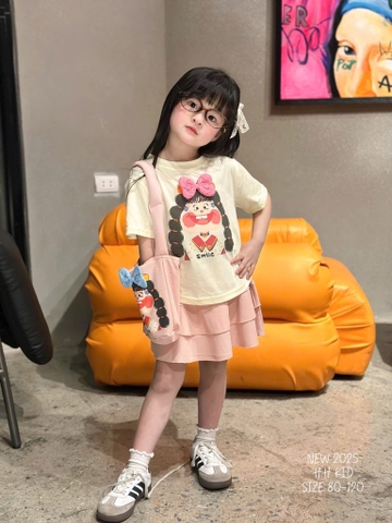 Set bé gái tết tóc kèm túi (5-13)