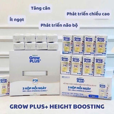 Sữa nước grow plus bạc (NutiFood) 110ml
