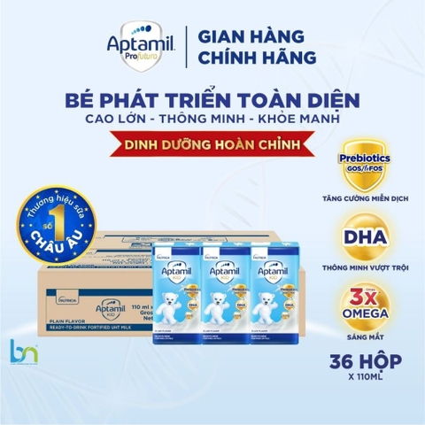 Sữa Aptamil kid pha sẵn xanh 110ml (lốc 3 hộp)