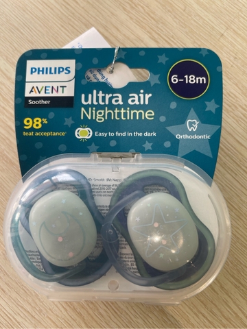Ti giả Avent 6-18m đêm (bán lẻ từng chiếc)