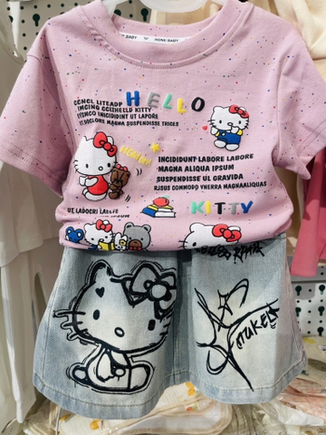Sét áo+ cv bò hello kitty
