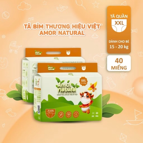 bỉm Amor natural XXL 40m ( 15-20kg)