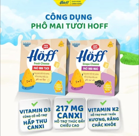 Phô mai tươi/ nho Hoff