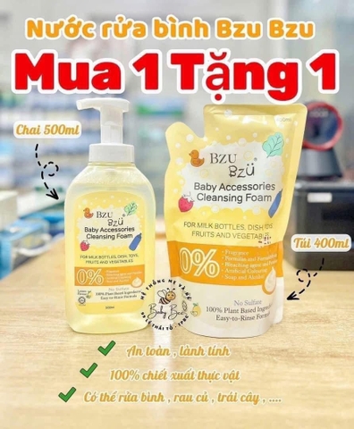 Nước rửa bình Bzu Bzu chai 500ml