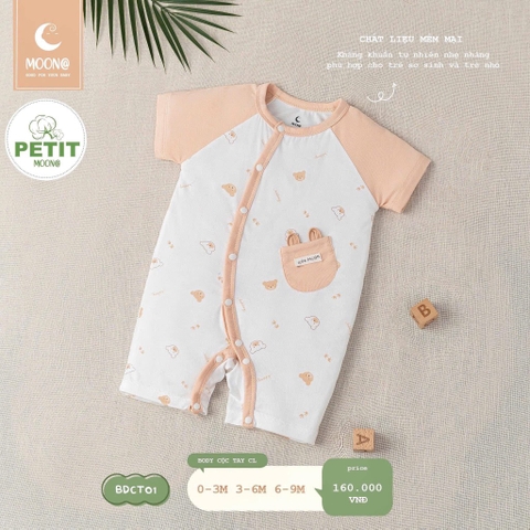 Body cộc  sơ sinh Moon túi ngực