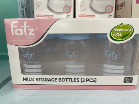 Bộ 3 bình trữ sữa Fatz baby (màu hồng, xanh)