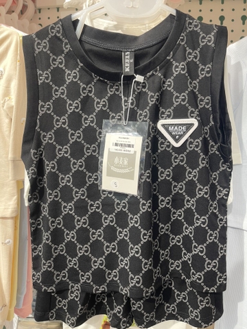 Bộ hè bé trai đen Dior