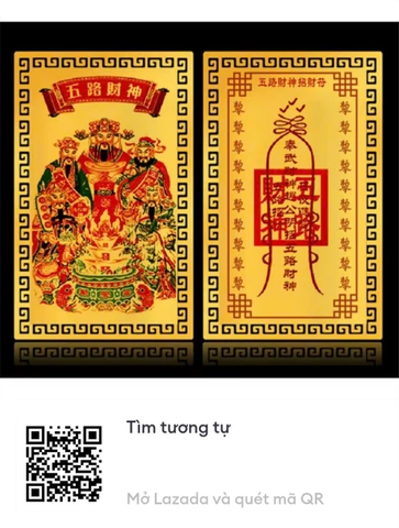 Kim Bài Ngũ Lộ Thần Tài Xin Lộc - Đã Khai Quang ( Quà Tặng)