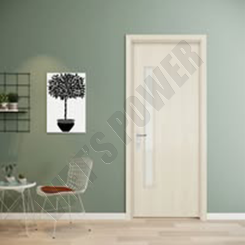 Cửa Composite có ô kính trang trí
