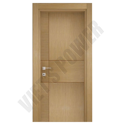 Cửa phẳng phủ Veneer kết hợp soi chỉ âm