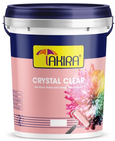CRYSTAL CLEAR Sơn trong suốt ngoại thất cao cấp - Màng sơn bóng trong suốt 18l