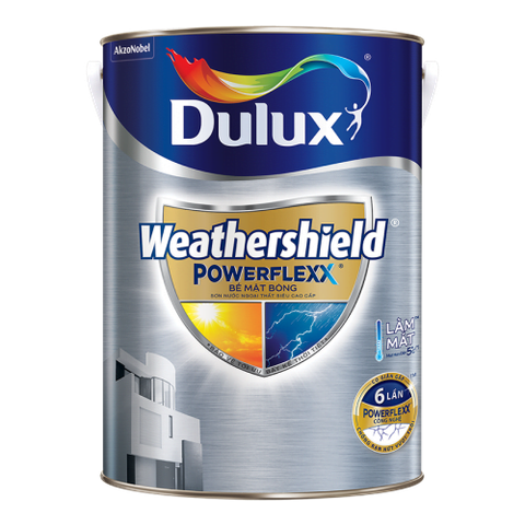 Sơn ngoại thất siêu cao cấp Dulux Weathershield Powerflexx bóng – GJ8B – 5L