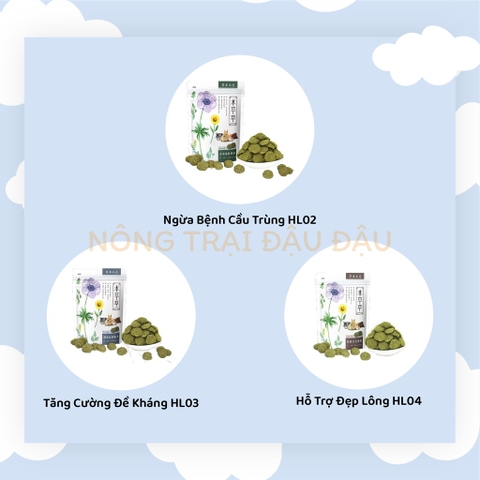 Bánh Cỏ Thảo Mộc Ngừa Bệnh Cầu Trùng, Cân Bằng Dinh Dưỡng, Đẹp Lông Thức Ăn Cho Thỏ, Bọ Ú, Chinchilla 80g