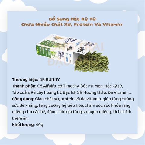 Que Bánh Cỏ Sợi Giòn Bổ Sung Hắc Kỷ Tử Giàu Chất Xơ, Protein Và Vitamin Cho Thỏ, Bọ Ú, Chinchilla 40g