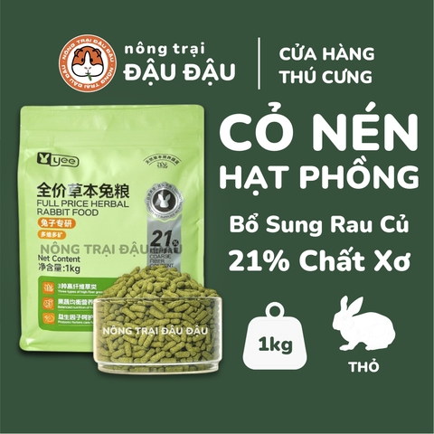 Cỏ Nén Cho Thỏ Hạt Phồng Yee Bổ Sung Rau Củ Giàu Chất Xơ Giảm Mùi Hôi 1kg