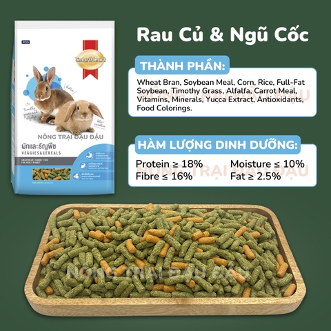 Cỏ Nén Cho Thỏ Trái Cây Smart Heart Giàu Vitamin Dinh Dưỡng Toàn Diện 500g 1kg