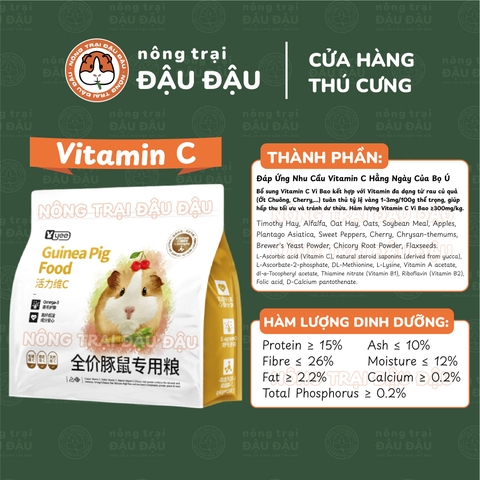 Cỏ Nén Timothy Cho Bọ Ú Chuột Lang Bổ Sung Vitamin C & Omega 3 Yee 800g