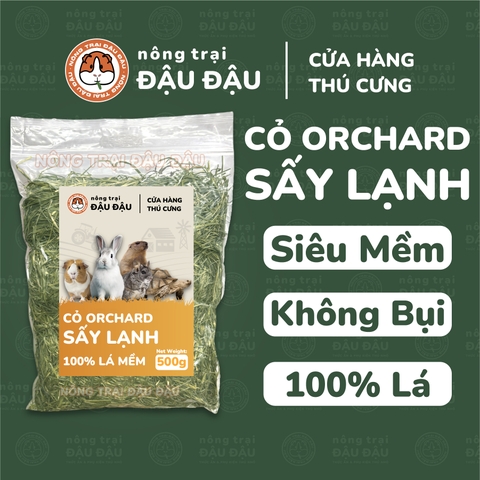 Cỏ Orchard Sấy Lạnh Cho Thỏ, Bọ Ú, Chinchilla, Rùa Cạn, Sóc Bắc Mỹ Full Lá Siêu Mềm 500g