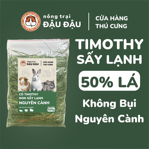 Cỏ Timothy Sấy Lạnh Cho Thỏ, Bọ Ú, Chinchilla Nguyên Cành Siêu Xanh Lá Mềm 480g 980g