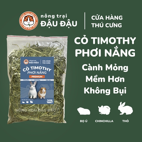 Cỏ Timothy Cho Bọ Ú, Thỏ, Chinchilla Timothy Phơi Nắng Không Bụi 500g