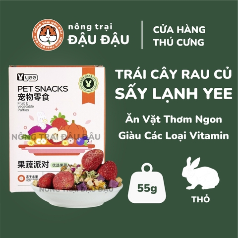 Trái Cây Rau Củ Sấy Lạnh Yee Cho Thỏ Ăn Vặt Cho Thỏ Giàu VItamim Hộp 55g