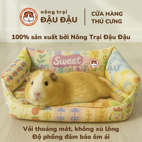 Đệm Sofa Cho Bọ Ú, Thỏ, Chó, Mèo, Thú Nhỏ Đệm Vải Thoáng Mát Phù Hợp 4 Mùa