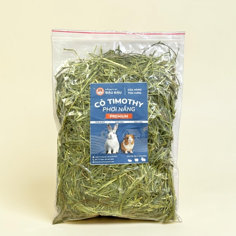 Cỏ Timothy Cho Bọ Ú, Thỏ, Chinchilla Timothy Phơi Nắng Không Bụi Cành Mỏng 500g