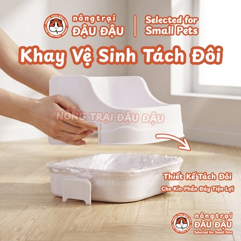 Khay Vệ Sinh Cho Thỏ, Bọ Ú, Chinchilla Cao Cấp Tiện Lợi 
