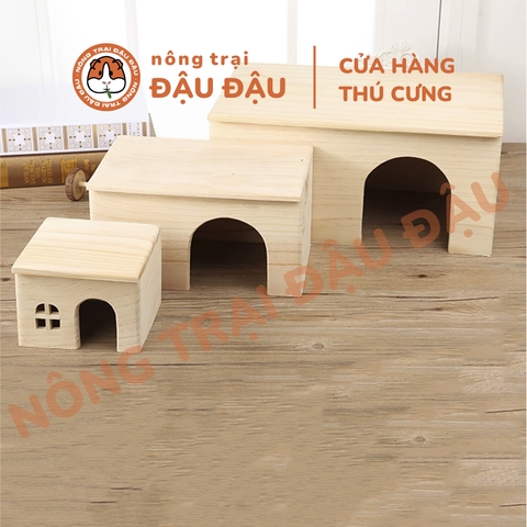Nhà Gỗ Cho Bọ Ú Chuột Lang Làm Từ Gỗ Thông Tự Nhiên