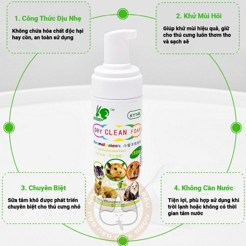 Sữa Tắm Khô Marsa Cho Thỏ, Bọ Ú, Hamster, Chinchilla 100ml